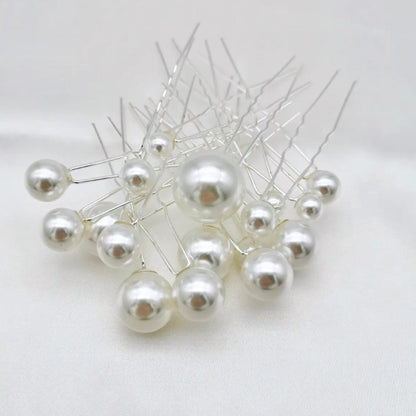 Unity - Pearl Bridal Hair Pin Set 18pcs - Available in Silver, Rose Gold and Yellow Gold