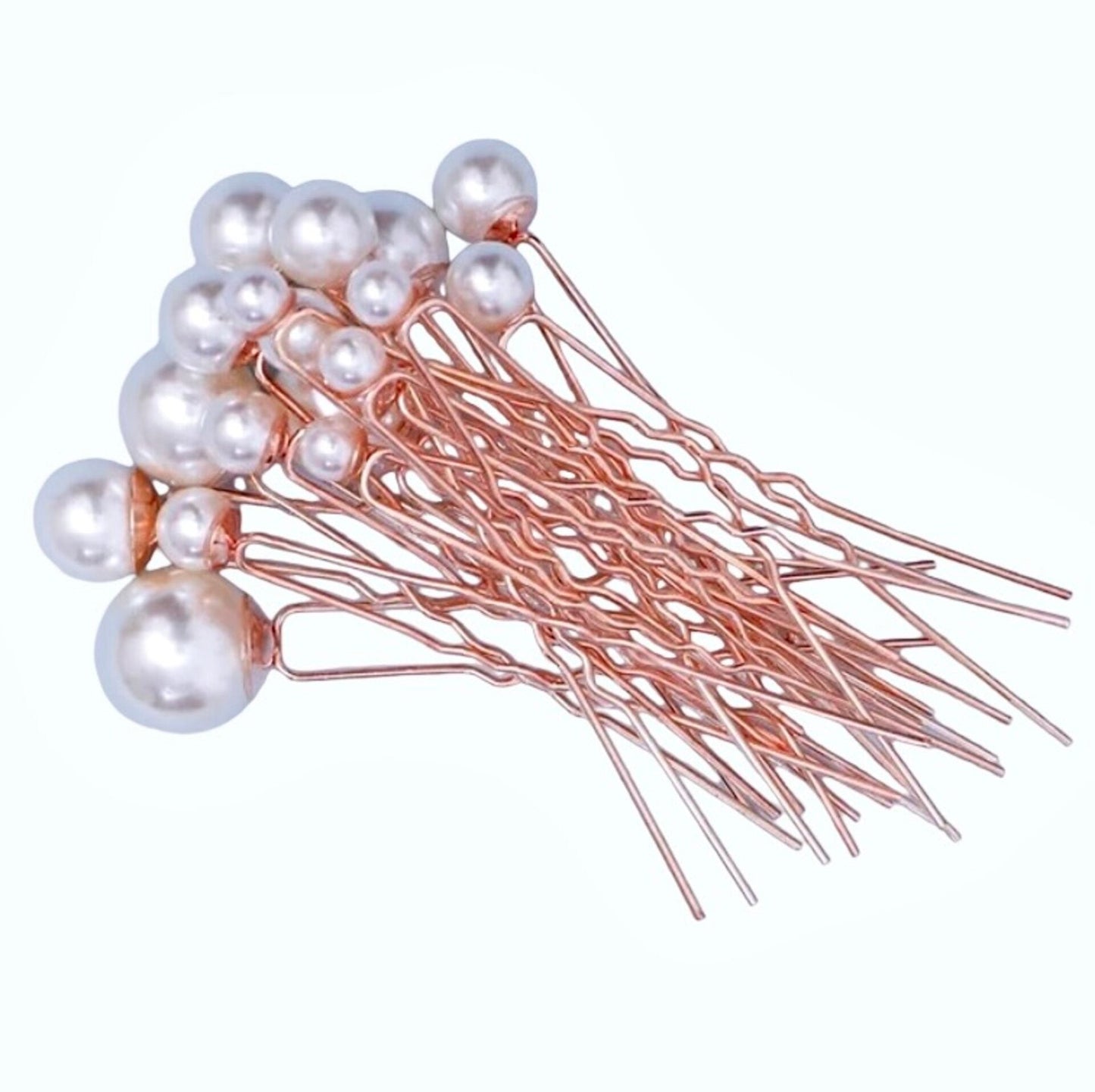Unity - Pearl Bridal Hair Pin Set 18pcs - Available in Silver, Rose Gold and Yellow Gold