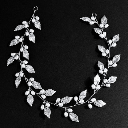 "Seara" - Pearl Bridal Hair Vine - Available in Silver, Vintage Rose Gold and Yellow Gold