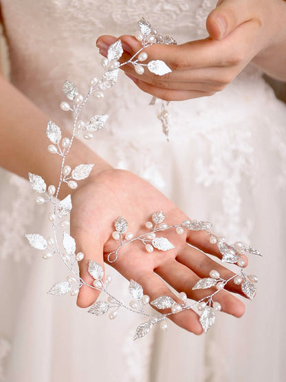 "Seara" - Pearl Bridal Hair Vine - Available in Silver, Vintage Rose Gold and Yellow Gold