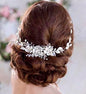 "Carol" - Silver Pearl and Crystal Bridal Headband