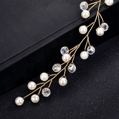 "Jeannie" - Pearl Bridal Hair Comb / Vine - Available in Silver, Rose Gold and Yellow Gold