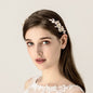 "Beatrice" - Gold Pearl Bridal Headband