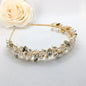 "Shayla" - Pearl and Crystal Bridal Headband - Available in Silver, Rose Gold and Yellow Gold