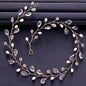 Shana - Pearl and Crystal Bridal Headband / Vine - Available in Silver and Yellow Gold