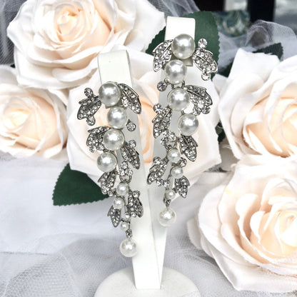 Sidra - Pearl Bridal Bracelet and Earrings Set