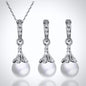 "Allison" - Pearl and Cubic Zirconia Jewelry Set