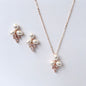 Adonna - Pearl Bridal Jewelry Set - Available in Silver, Rose Gold and Yellow Gold