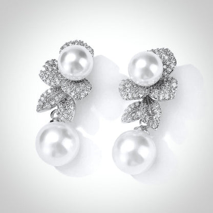 "Cambria" - Pearl Bridal Jewelry Set - Available in Gold and Silver