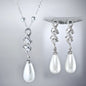 "Vanessa" - Pearl and Cubic Zirconia Bridal Jewelry Set