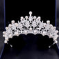 "Tosca" - Pearl and Crystal 3-Piece Bridal Jewelry Set With Tiara