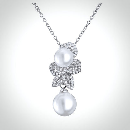 Cambria - Pearl Bridal Necklace - Available in Gold and Silver