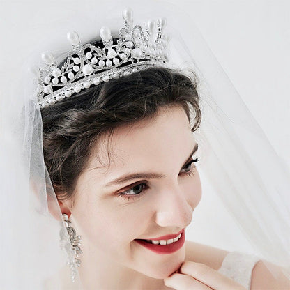 Maddison - Pearl Bridal Tiara - Available in Silver and Gold
