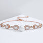 Roslyn - Pearl and Cubic Zirconia Bridal Bracelet - Available in Rose Gold, Silver and Yellow Gold