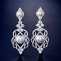 Versailles - Pearl and Cubic Zirconia Bridal Earrings - Available in Rose Gold and Silver