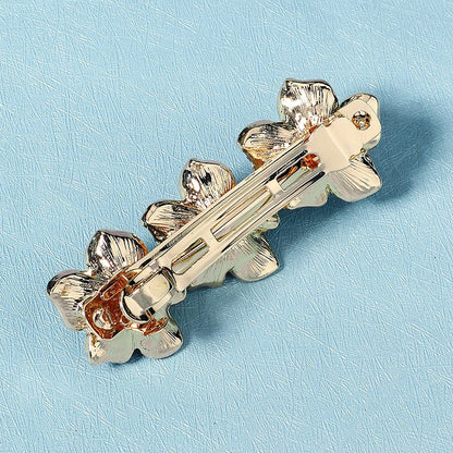 "Minnie" - Pearl Enameled Hair Clip / Barrette
