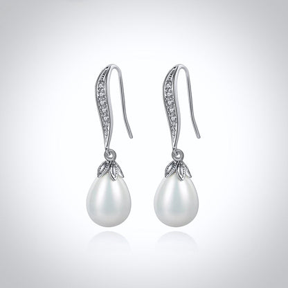 "Nevaeh" - Pearl and Cubic Zirconia Bridal Jewelry Set