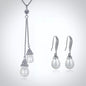 "Nevaeh" - Pearl and Cubic Zirconia Bridal Jewelry Set
