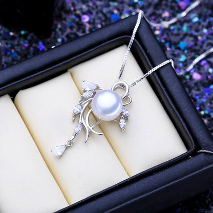 "Casablanca" - Freshwater Pearl and Sterling Silver Bridal Necklace