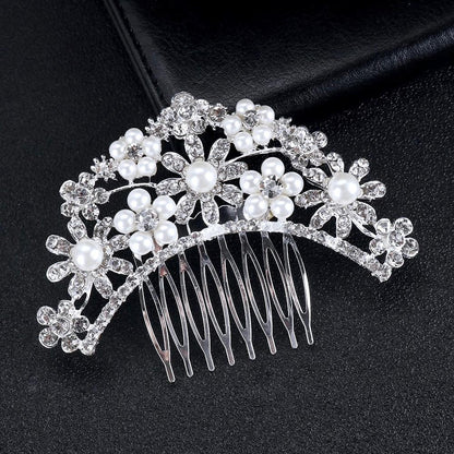 "Jacqueline" - Pearl and Crystal Bridal Hair Comb