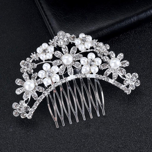 "Jacqueline" - Pearl and Crystal Bridal Hair Comb