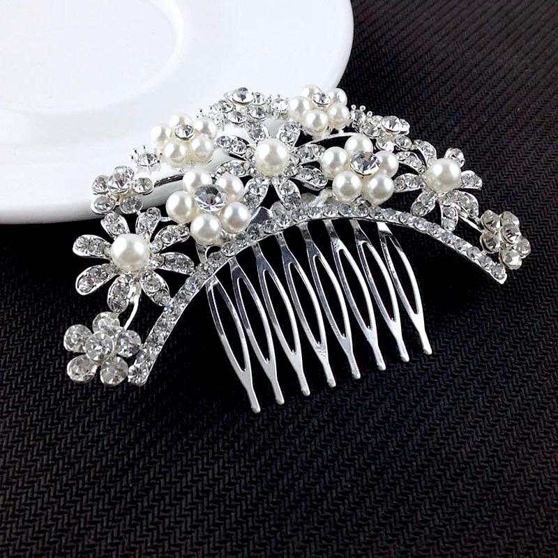 "Jacqueline" - Pearl and Crystal Bridal Hair Comb