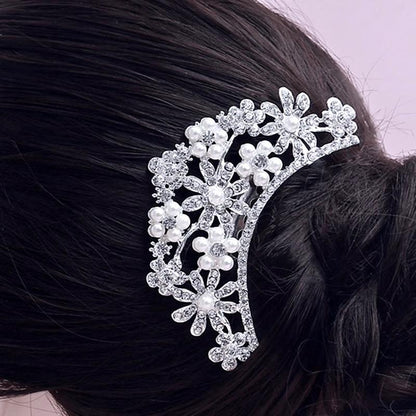 "Jacqueline" - Pearl and Crystal Bridal Hair Comb
