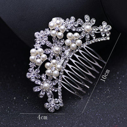 "Jacqueline" - Pearl and Crystal Bridal Hair Comb