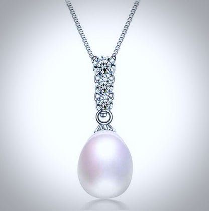 "Doris" - Sterling Silver Pearl and Cubic Zirconia Bridal Jewelry Set