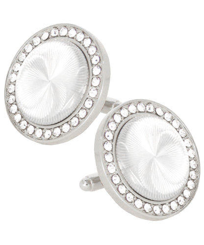 Vittorio Vico Discus Crystal Colorstone Bling Cufflinks: CL11XX Series