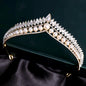 Rianna - Pearl and Cubic Zirconia Bridal Tiara - Available in Silver and Gold