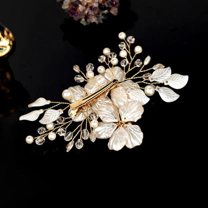 Kira - Floral Bridal Hair Clip/Vine - Available in Silver and Gold