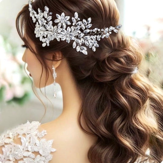 Ina - Pearl and Crystal Bridal Hair Comb - Available in Silver, Rose Gold and Yellow Gold