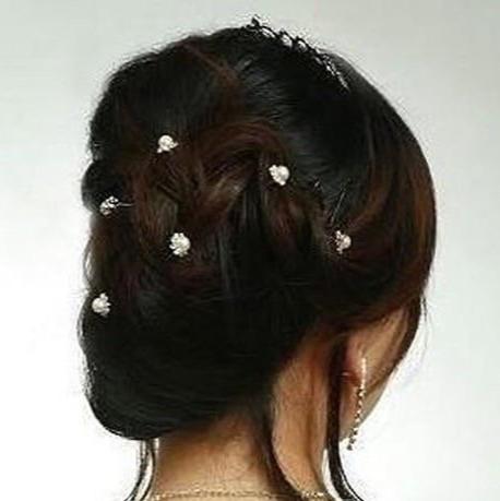 Leia - Pearl and Crystal Bridal Hair Pins - Set of 10