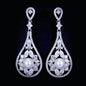 Josephine - Pearl and Cubic Zirconia Bridal Earrings