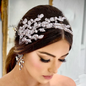 Miami - Pearl and Crystal Bridal Headband - Available in Silver and Gold