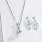 Chantria - Pearl and Cubic Zirconia Bridal Jewelry Set - Available in Rose Gold and Silver