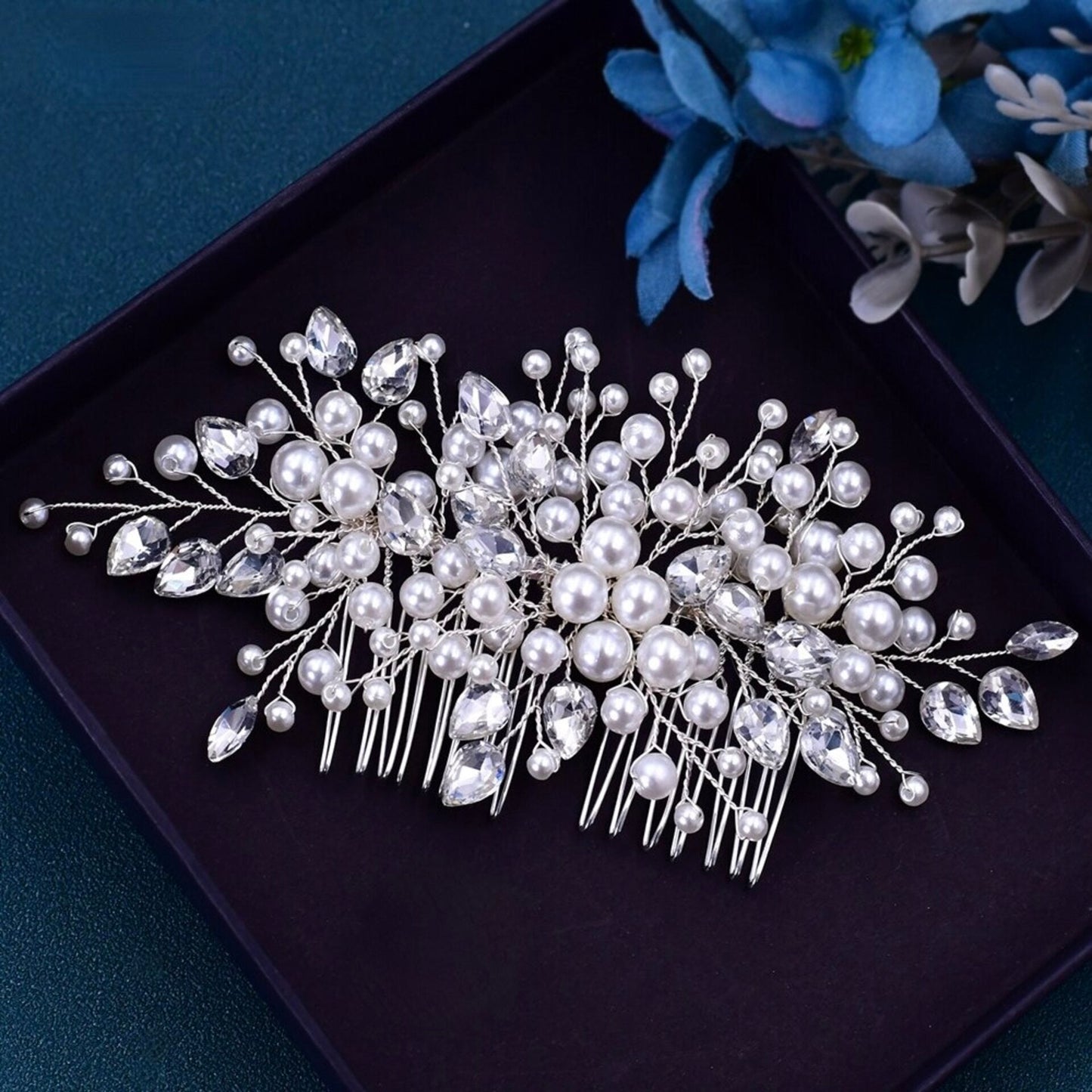 Kalani - Pearl and Crystal Bridal Hair Comb