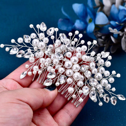 Kalani - Pearl and Crystal Bridal Hair Comb