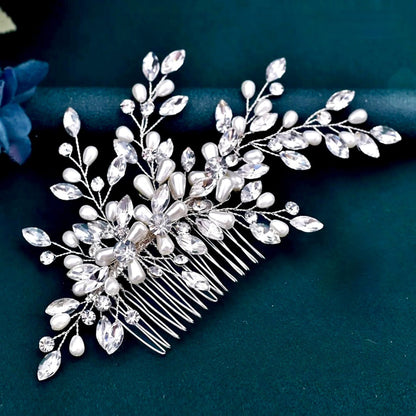 "Amandalee" - Pearl and Crystal Bridal Hair Comb