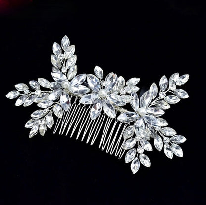 "Augustine" - Pearl and Crystal Bridal Hair Comb