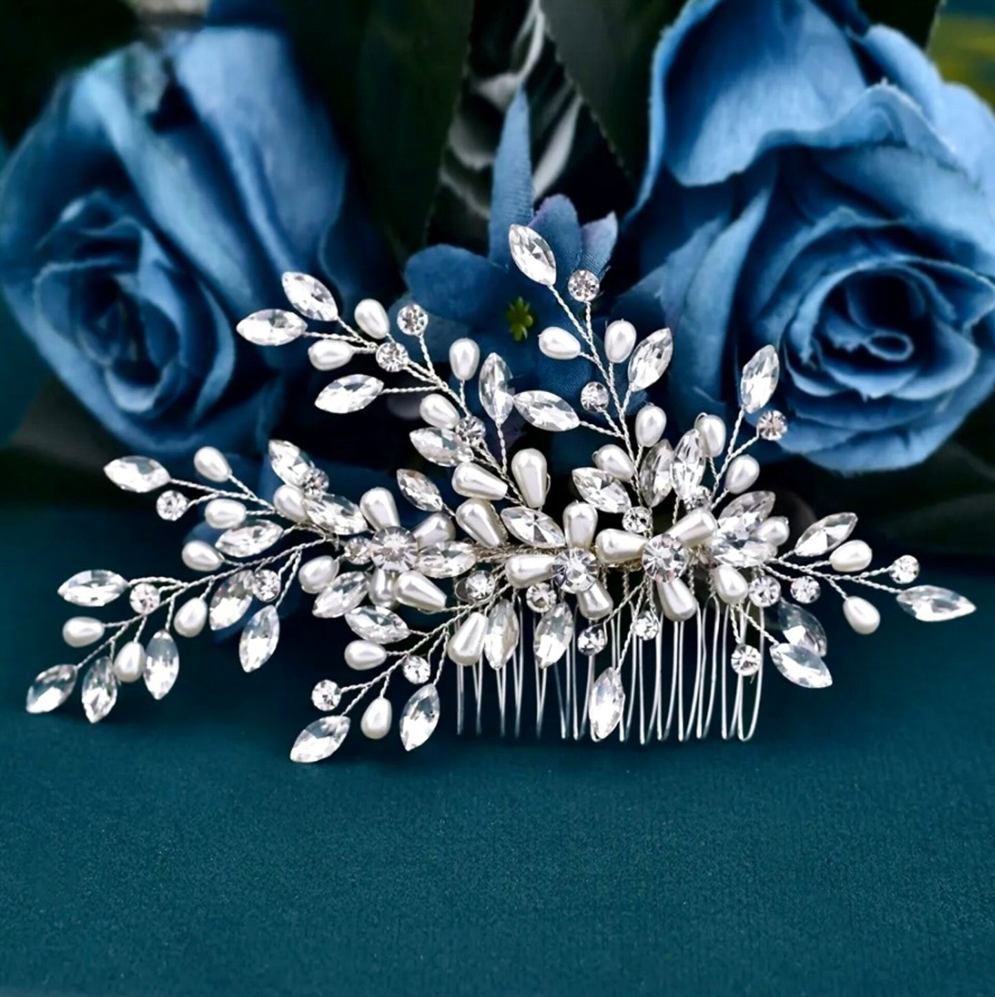 "Amandalee" - Pearl and Crystal Bridal Hair Comb
