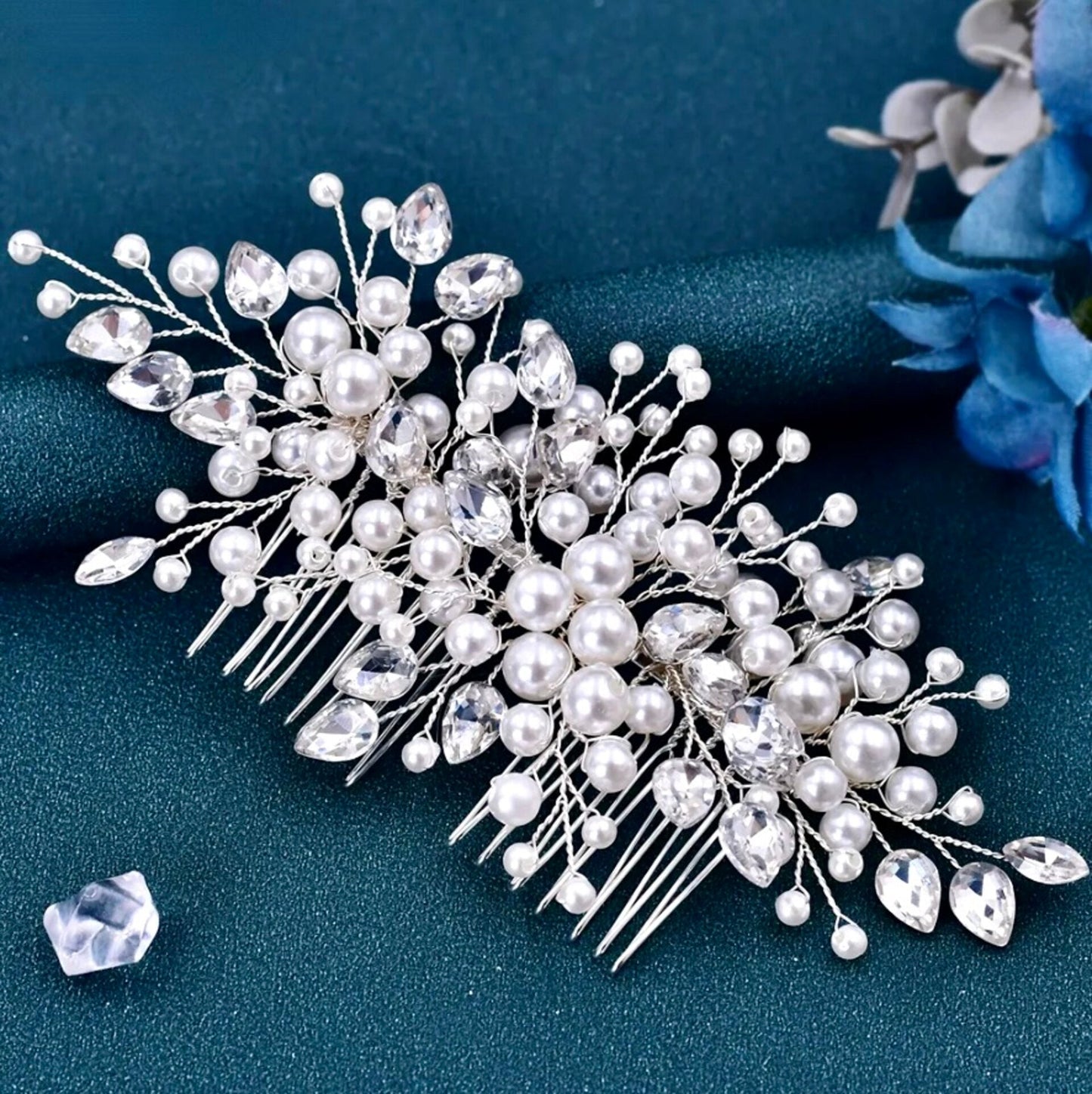 Kalani - Pearl and Crystal Bridal Hair Comb