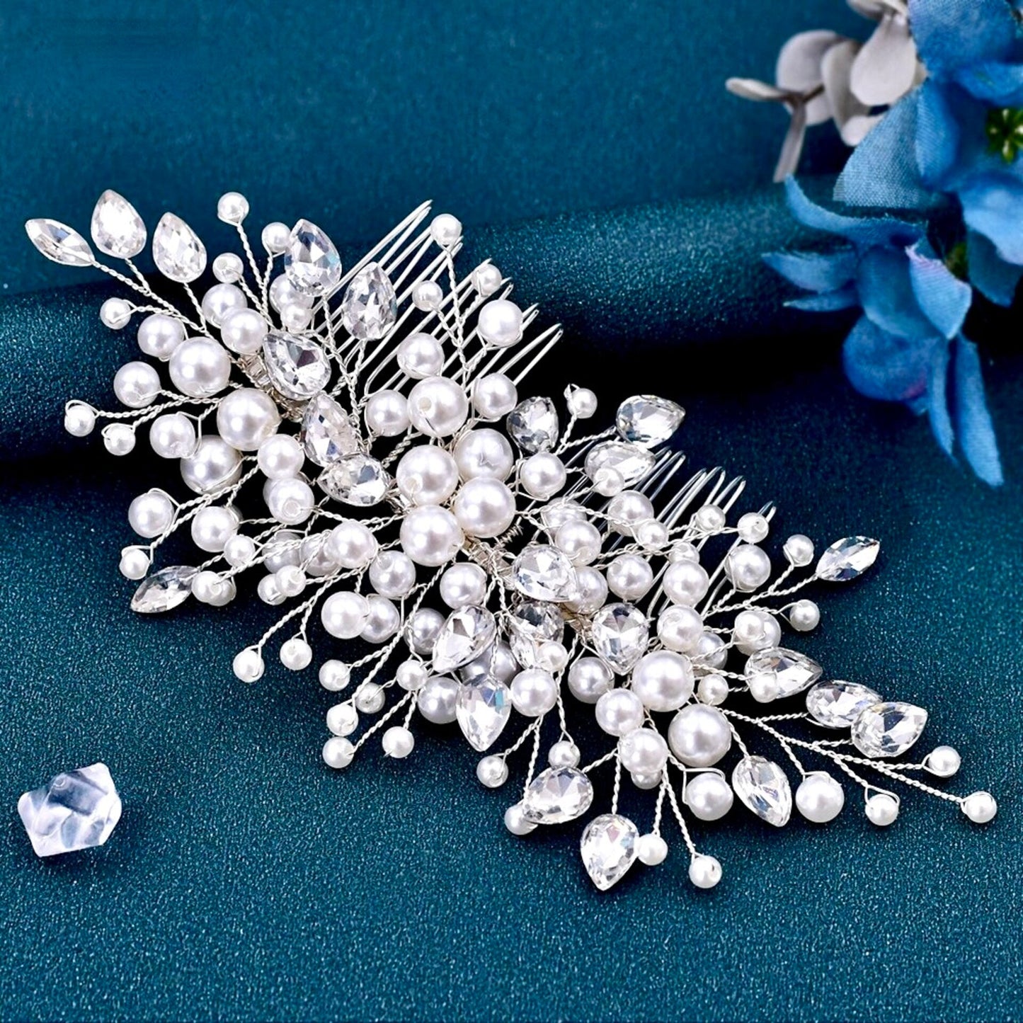 Kalani - Pearl and Crystal Bridal Hair Comb