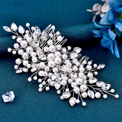 Kalani - Pearl and Crystal Bridal Hair Comb