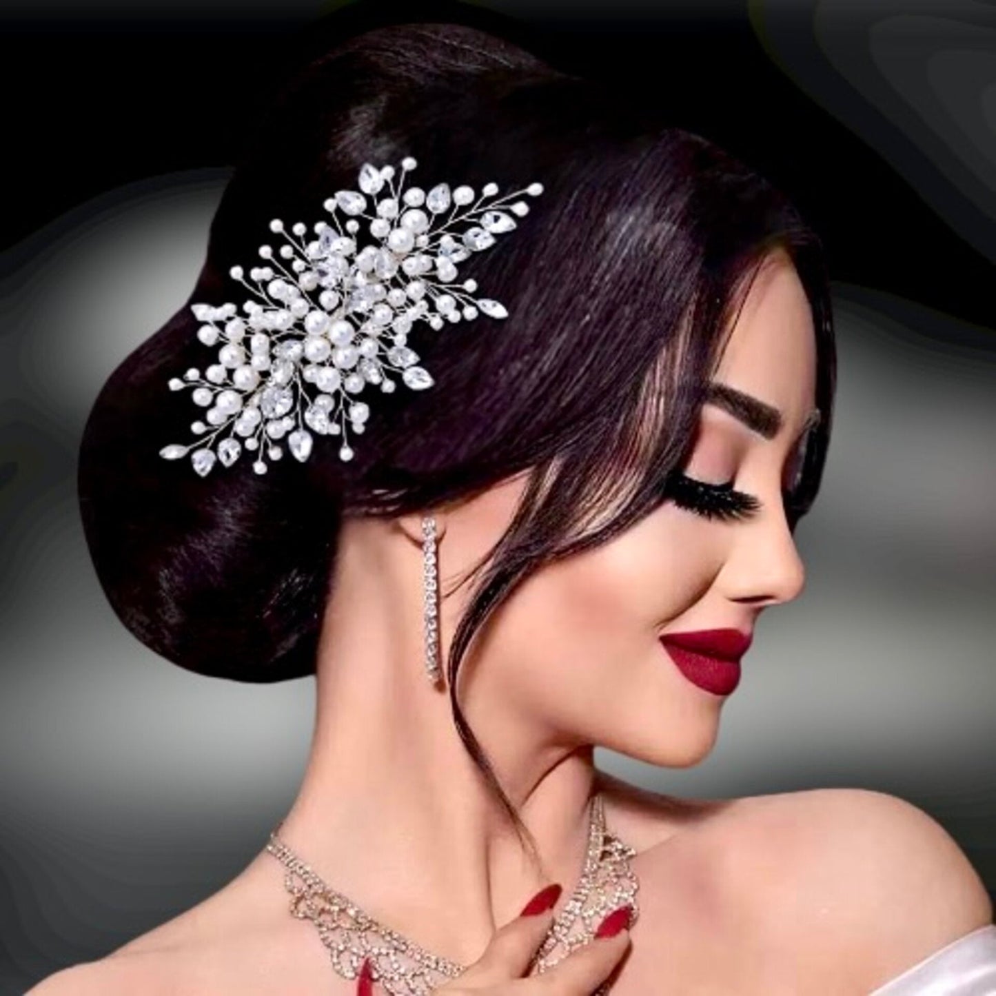 Kalani - Pearl and Crystal Bridal Hair Comb