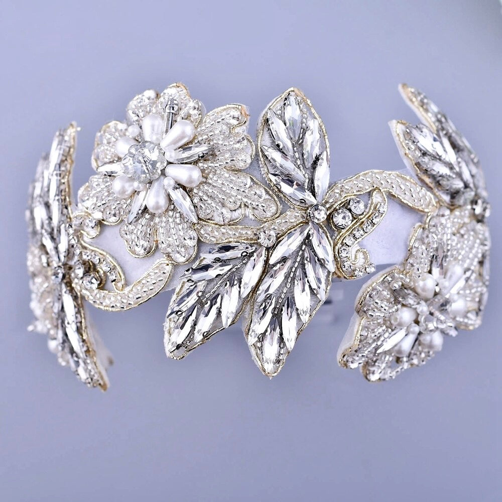 "Araceli" - Pearl and Crystal Bridal Headband