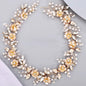 "Maven" - Pearl and Crystal Bridal Headband - Available in Silver and Gold