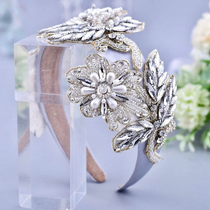 "Araceli" - Pearl and Crystal Bridal Headband