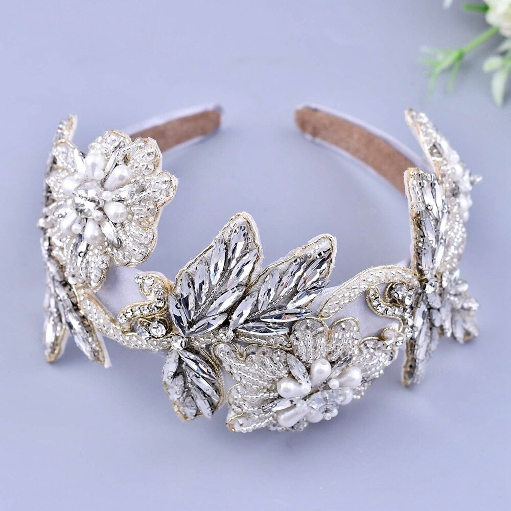 "Araceli" - Pearl and Crystal Bridal Headband